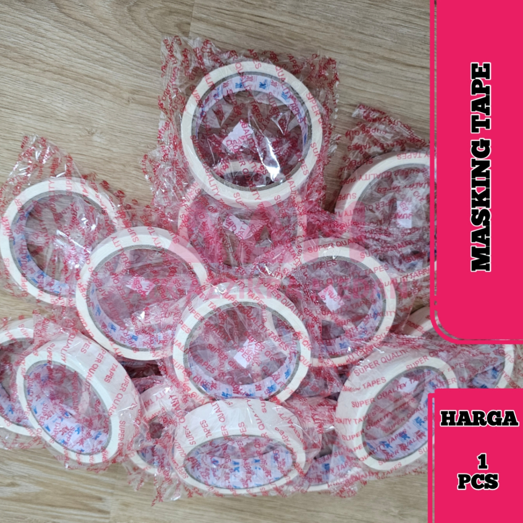 

masking Tape Lakban Kertas 1 Inch x 12 Meter