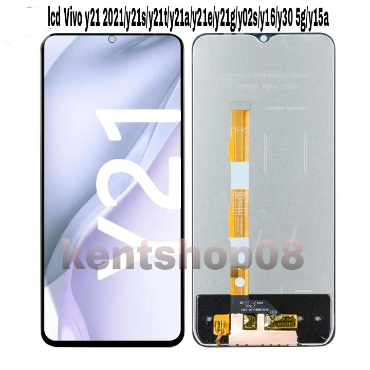 LCD CINA VIVO Y21 2021/Y21S/Y21T/Y21A/Y21E/Y21G/Y02S/Y16/Y30 5G/Y15A COMPLETE BLACK + TS --- INCELL