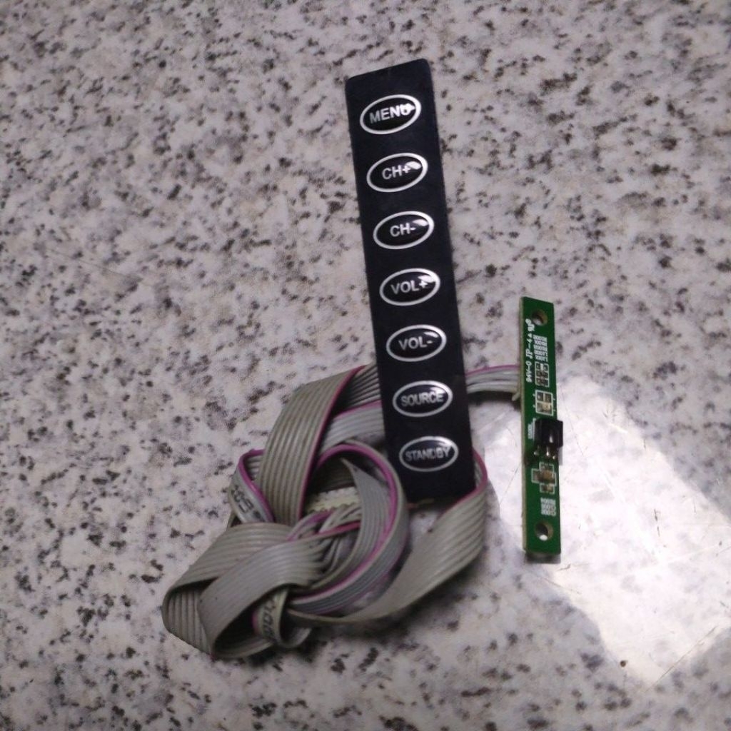 sensor remot + tombol tv vitron LTV 3260 copotan panel pecah