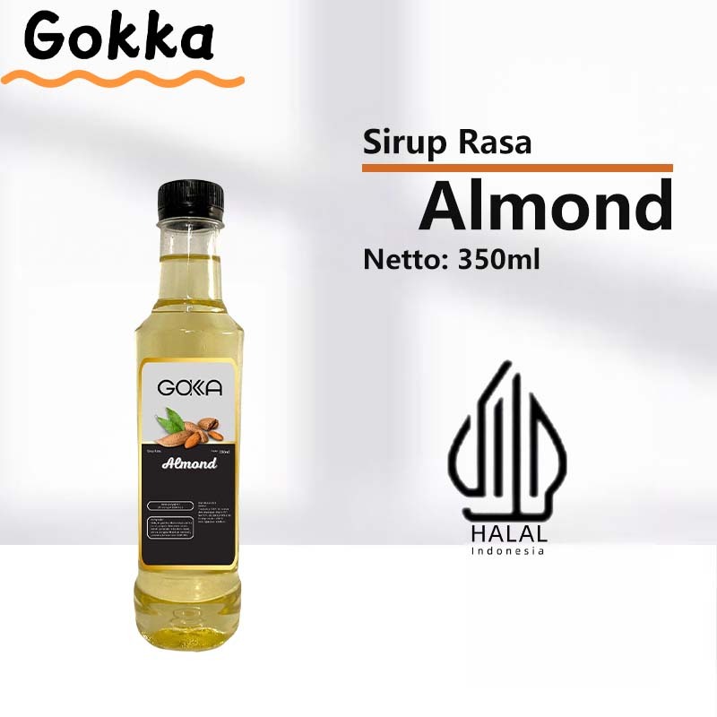 

Gokka Almond Sirup Minuman 350ml - Almond Flavor Syrup / Sirup Almond