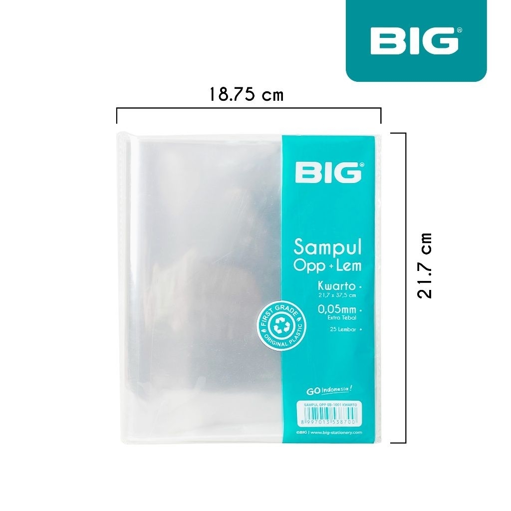 

BIG SAMPUL BUKU PLASTIK / SAMPUL PLASTIK BIG Q LEM ISI 25