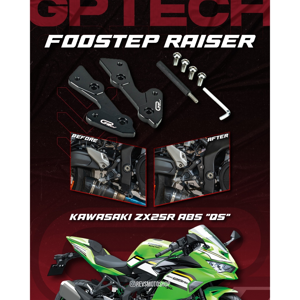 GPTECH FOOSTEP RAISER KAWASAKI NINJA ZX25R ABS
