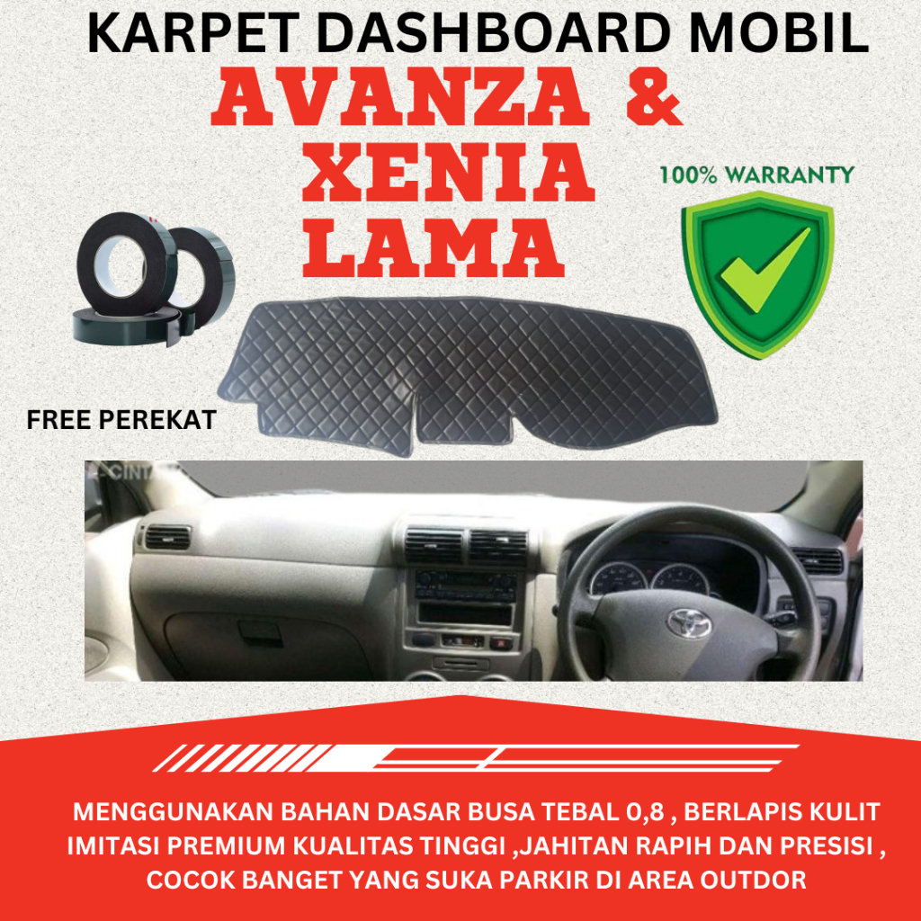 Karpet Dashbaord Mobil Avanza Lama Alas Dashboard mobil Xenia lama Tahun 2005-2011 Jahitan Rapih