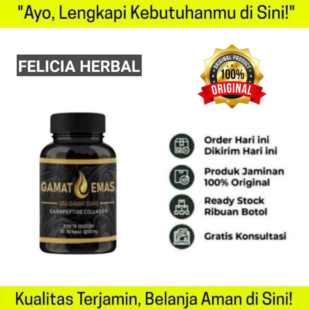 Vas Gamat Emas kapsul colagen Asli Original