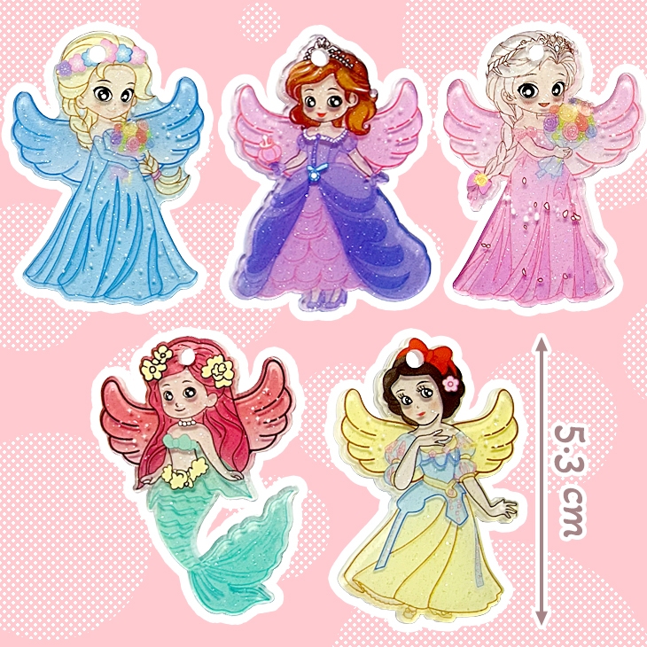 CZZS Resin Clay Acrylic Akrilik Gantung Princess Disney