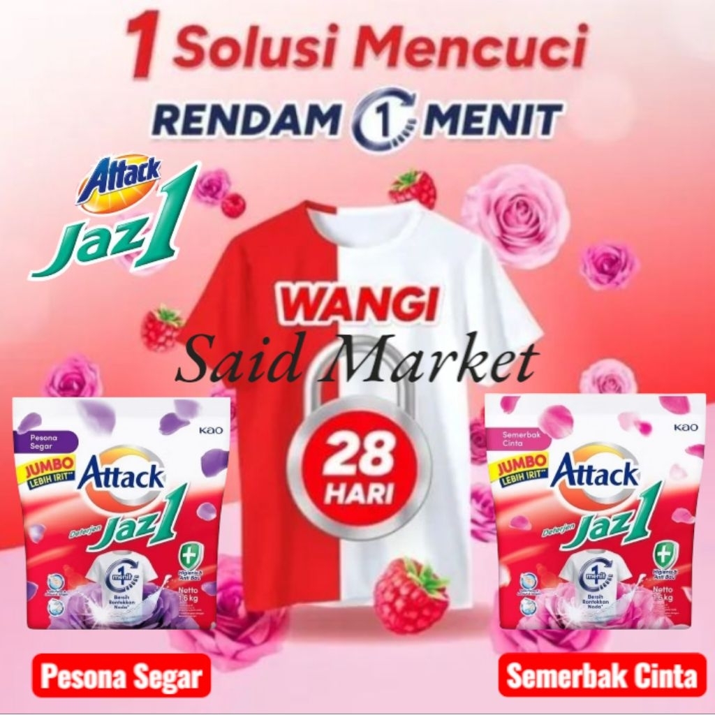ATTACK JAZ1 Detergen Bubuk 1.5Kg/1.4Kg