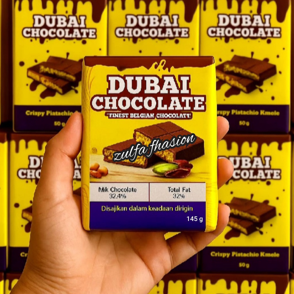 

YANG LAGI VIRAL Chocolate Dubai Viral Original Crispy "PISTACHIO KUNAFE" Berat ±145 gr ,Size 16x8 cm ,Coklat Viral Lembut Meleleh Dimulut Food Cocoa Cemilan Makanan Cokelat Terlaris