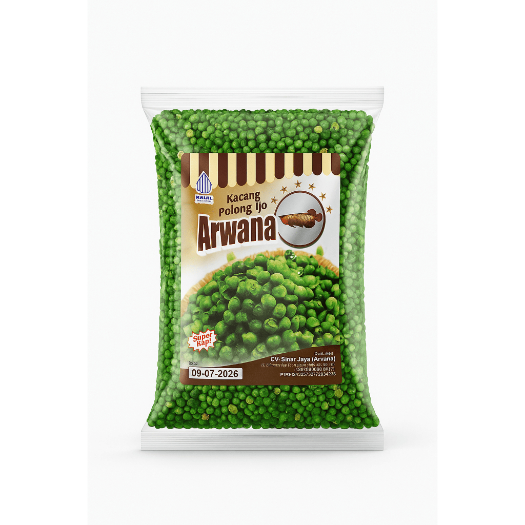 

[TERMURAH] Kacang Polong Tepung Arwana - Gurih dan Enak (1 Kg & 500 gr)