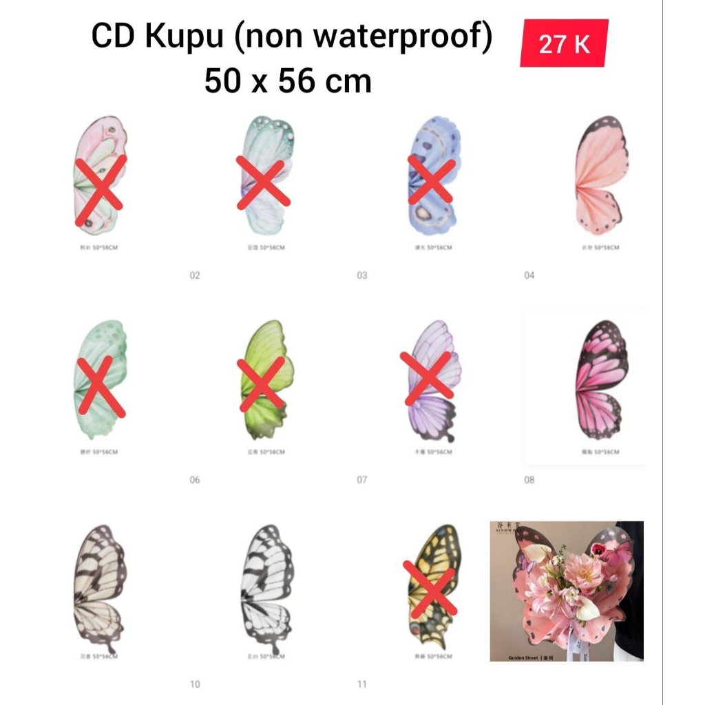 

Kertas buket bunga SJD Kupu