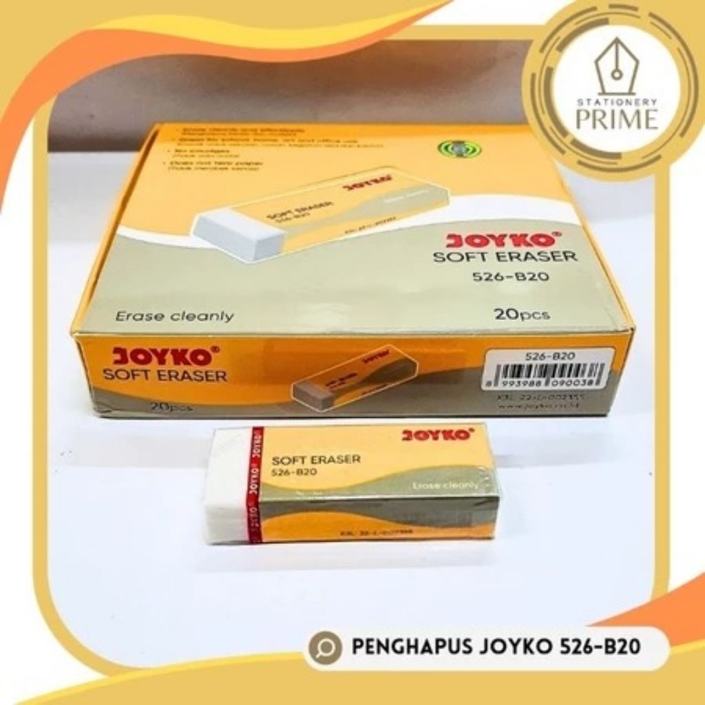

Penghapus Joyko Soft Eraser Putih 526-B20 [ PIECE ]