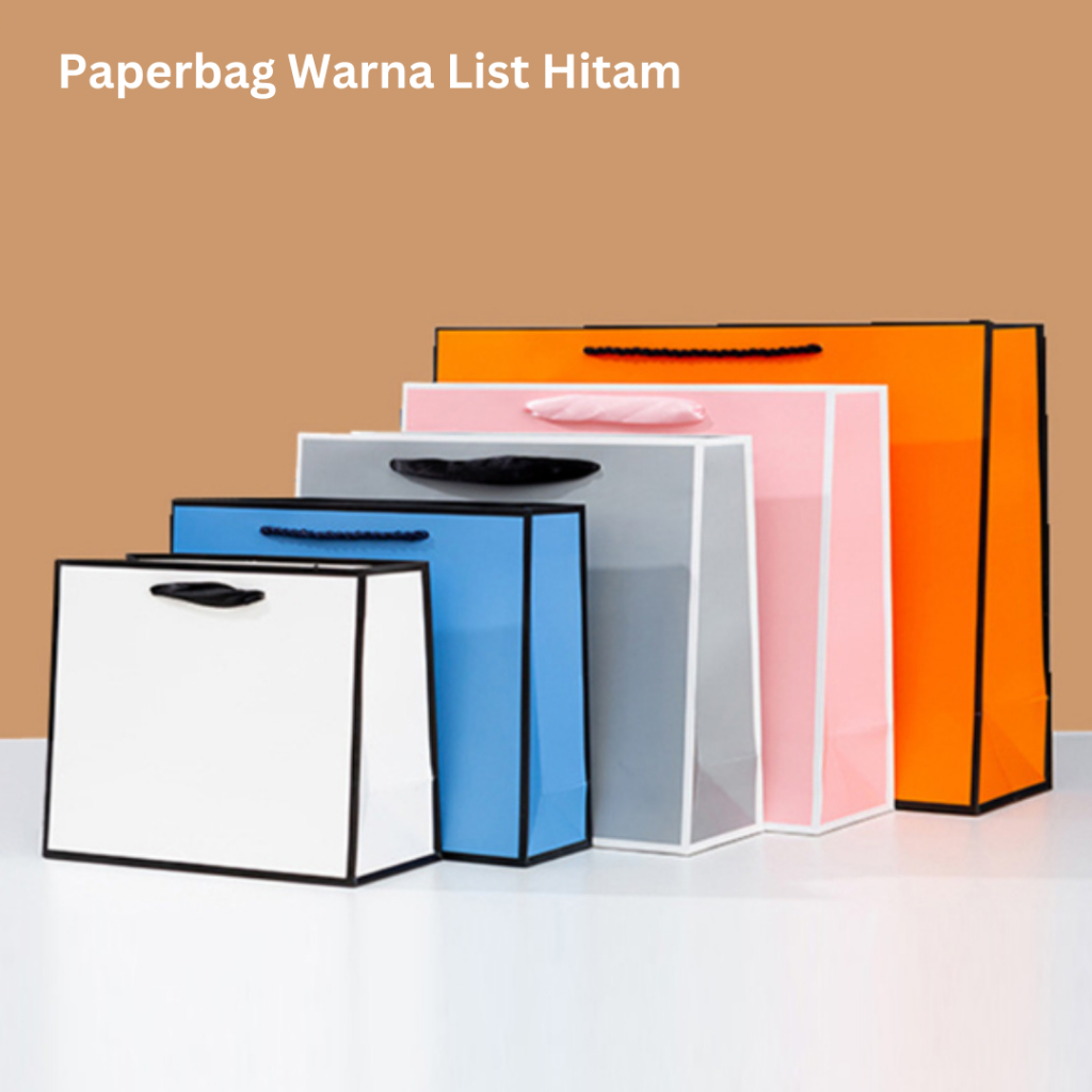 

Paper Bag Warna List Hitam Kantong Kado Bingkisan Hadiah Goodie Bag Paperbag Tas Spunbond