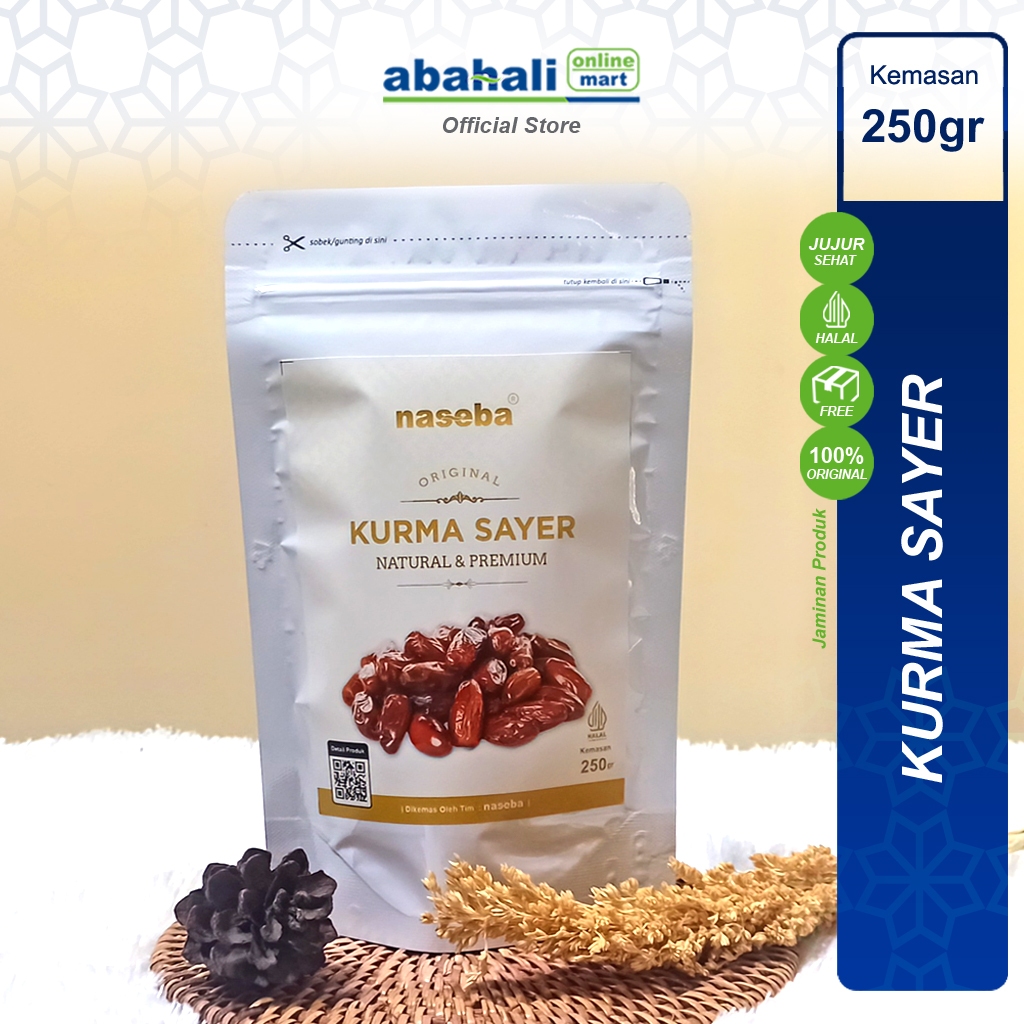 

Premium Naseba Kurma Sayer Kemasan 250gr Rasa Manis Alami Energi Harian & Kaya Serat