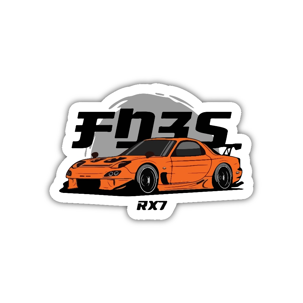 

ZV183 sticker RX7 karakter kartun anime aesthetic, stiker vinyl satuan