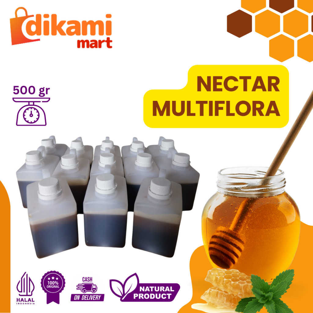 

Madu Asli 100% - Madu Murni Nektar Multiflora 500 gr - Pure Natural Raw Honey