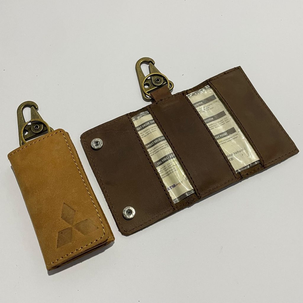 Dompet kunci KULIT ASLI/Dompet gantungan kunci STNK KULIT ASLI/Dompet STNK mobil KULIT ASLI