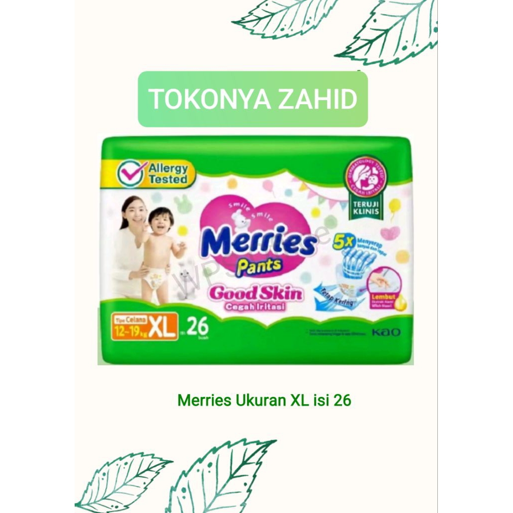 Popok Merries Ukuran XL isi 26