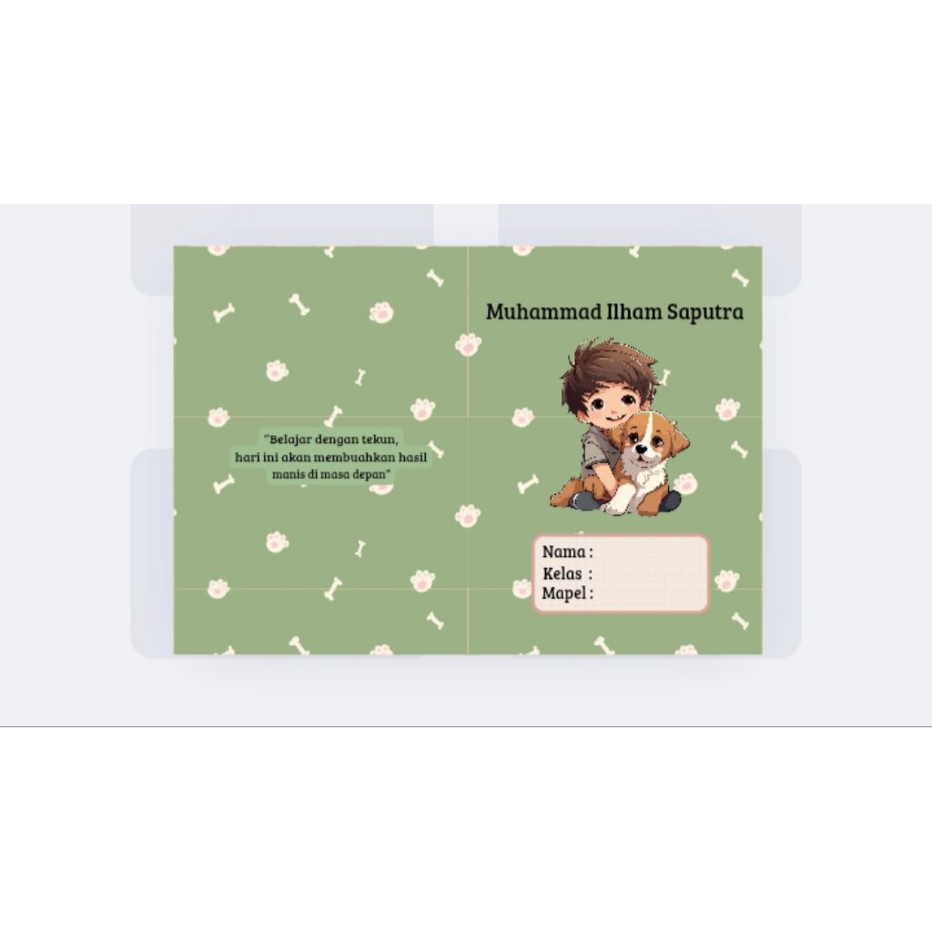 

Sampul Buku Costum Cowok Estetik Ukuran 25x36 cm Bahan Art paper 120 gsm Custom Gambar dan Custom Desain