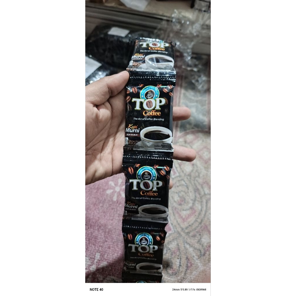 

Top coffee murni renceng isi 10 sachet