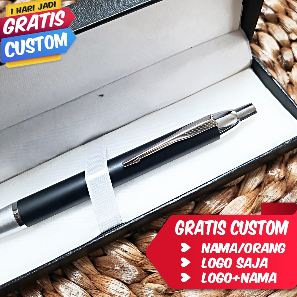 

PULPEN MODEL PARKER + BOX EXCLUSIF KULIT + CUSTOM GRAFIR NAMA/LOGO proses 1 HARI custom dan langsung kirimbisa sameday service. instan serviceGRATIS CUSTOM NAMA/LOGO /BOLPOINT MODEL PARKER KEREN CUSTOM NAMA/PEN MODEL PARKER CETAK LOGO
