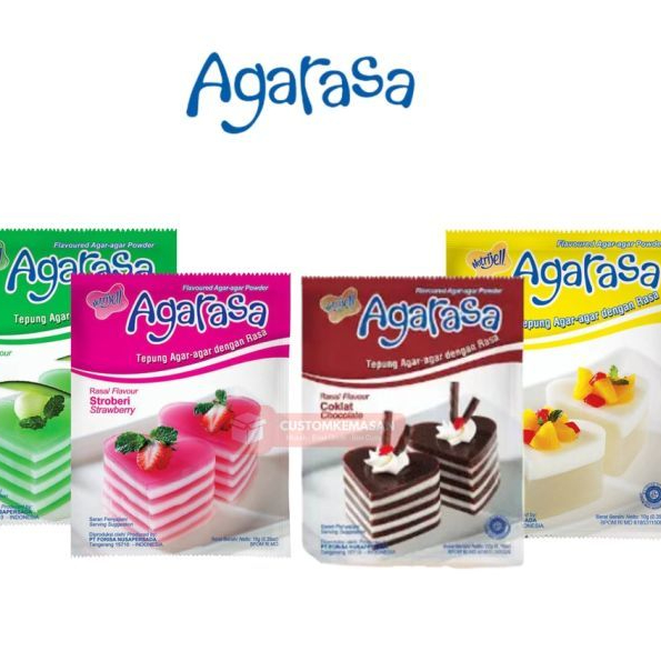 

agarasa jelly variant coklat/melon/straberry/vanilla kemasan sachet (exp lama)