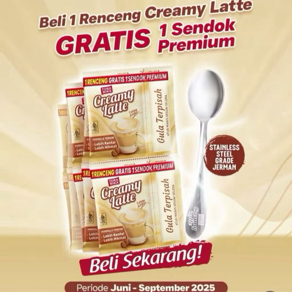 

Creamy Latte Free Sendok stainles steel premium