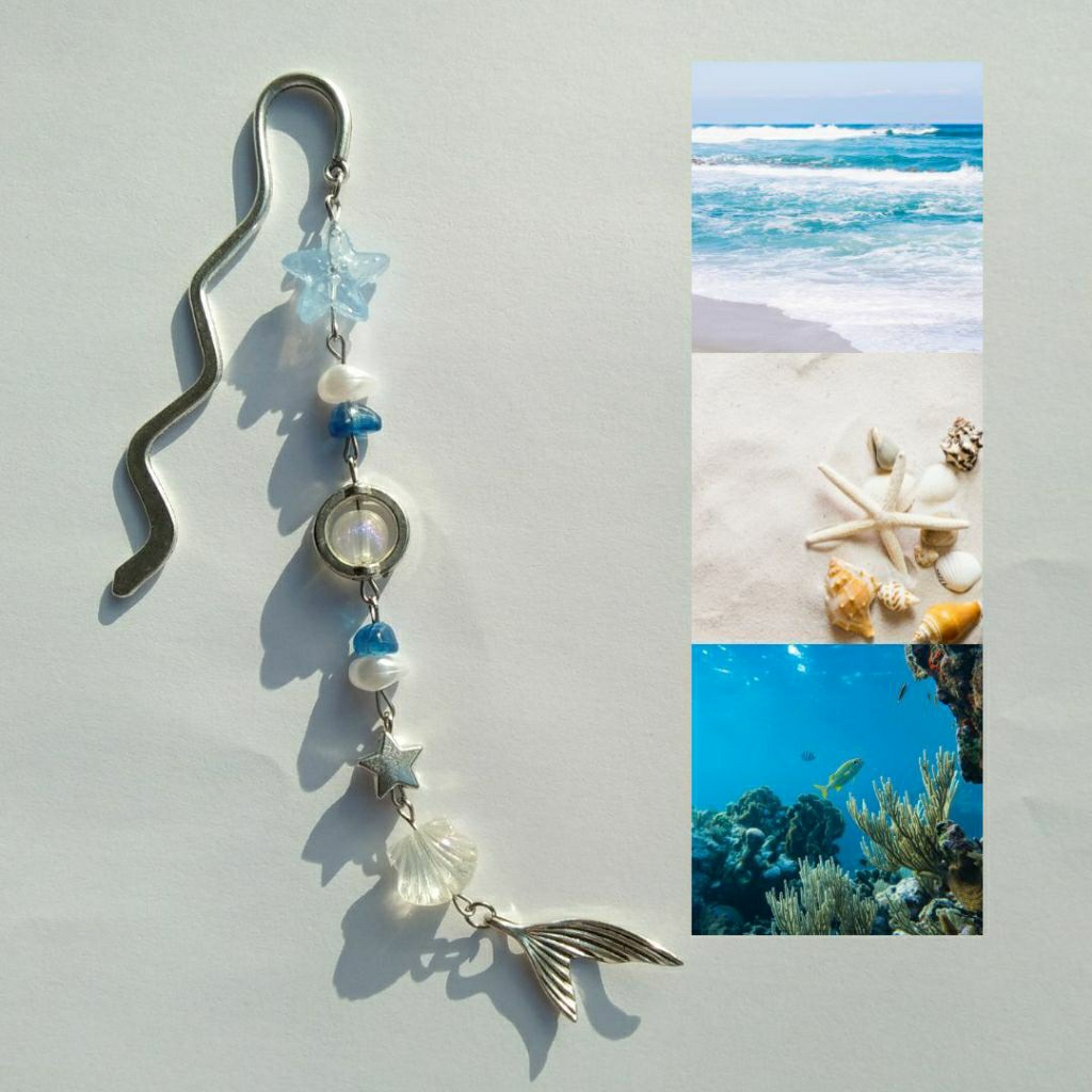 

bookmark aesthetic/bookmark biota laut/bookmark bintang laut/bookmark charm/pembatas buku tema pantai