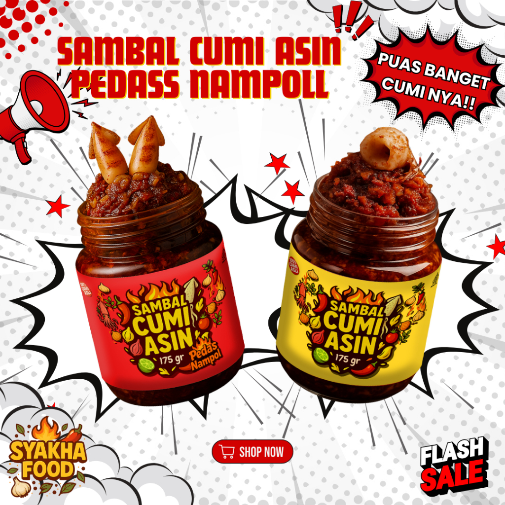 

Sambal Cumi Asin 170gr - Enak, Gurih, Pedasnya Bikin Lahap! (Original & Pedas Nampol)