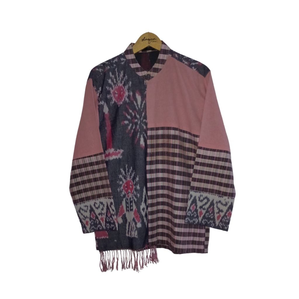 Kemeja Batik Pria Lengan Panjang - Tenun Baduy x Batik Betawi