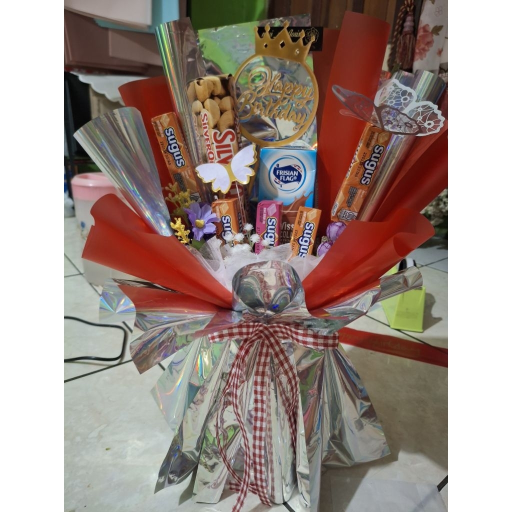 

buket coklat+ susu + permen