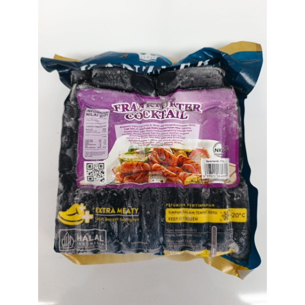 

Kanzler Frankfurter Cocktail Sausage 500g - Sosis Ayam Mini