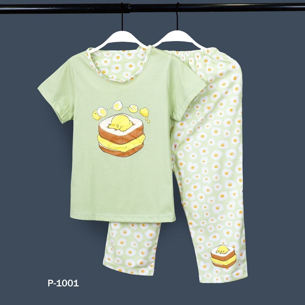 bajutidur Anak perempuan /setelan anak perempuan celana panjang lengan pendek Size 8 10 12 Umur 7-11