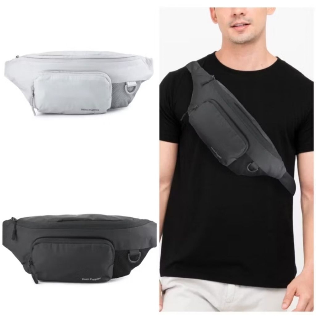 PL HUSH PUPPIES TAS PRIA WAIST BAG 2303 NEW ARRIVAL GREY
