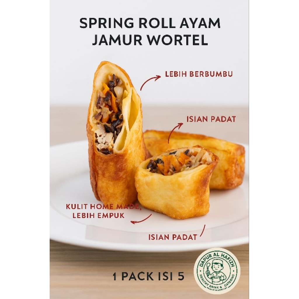 

Lumpia Homemade Isi Ayam Jamur Wortel | Spring Roll Sehat Frozen