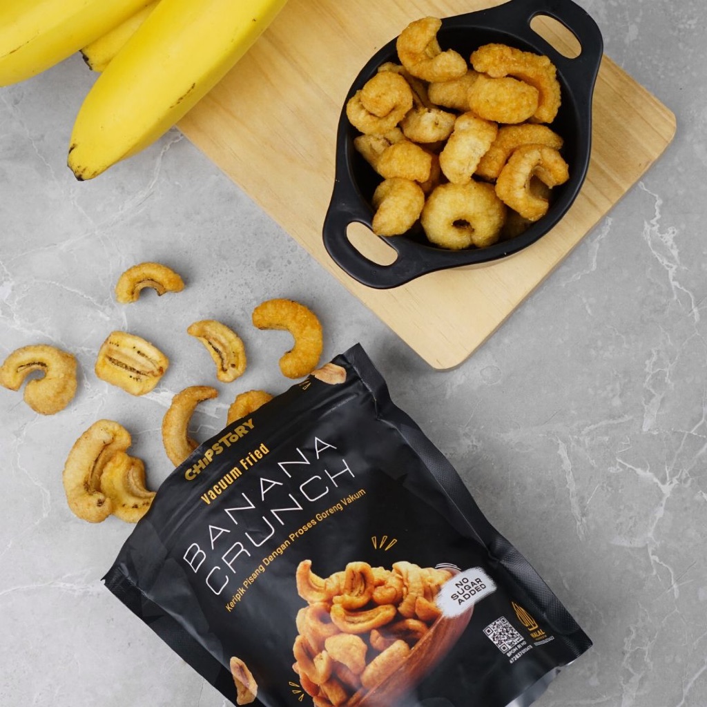 

Keripik Pisang Chipstory - Banana Crunch - Super Enak Export Quality - Natural Taste - Rambak Pisang