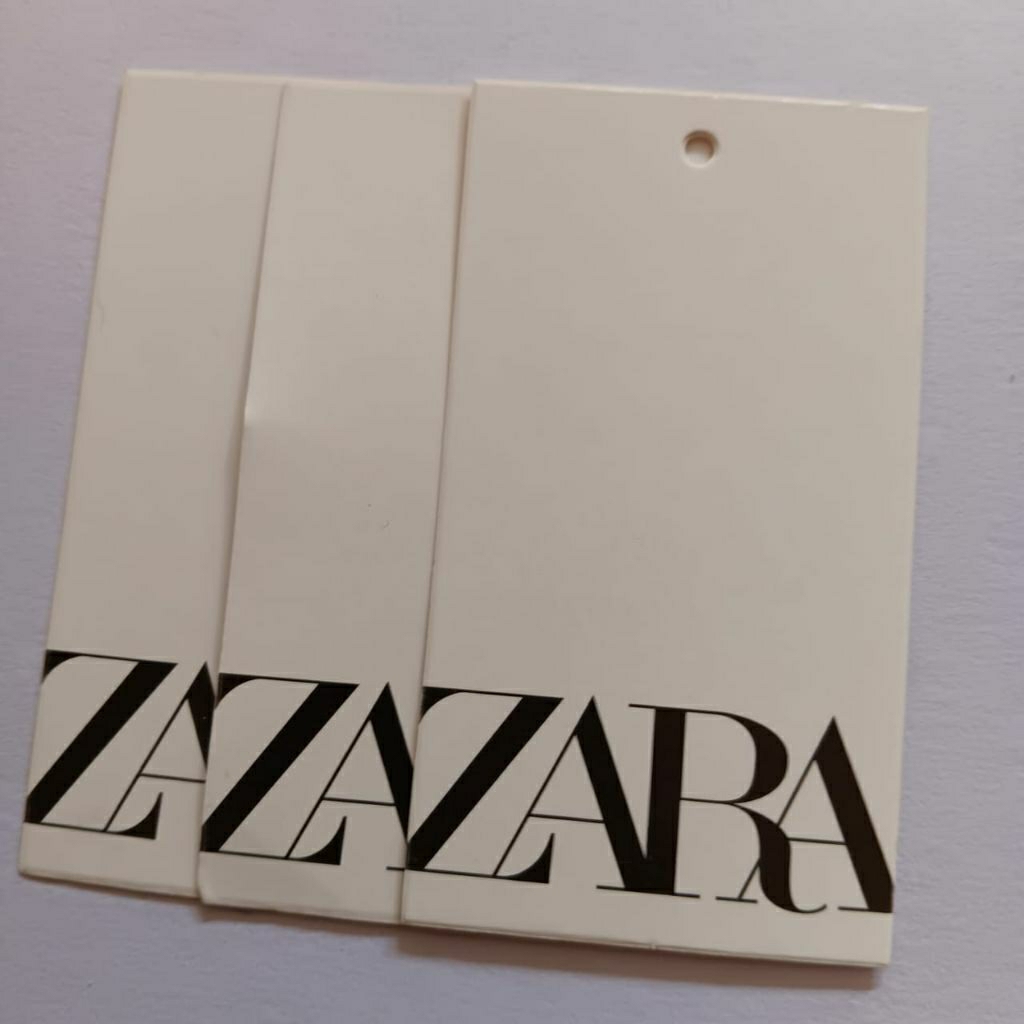 

zara hangtag 2sisi sisa garment (3pcs)