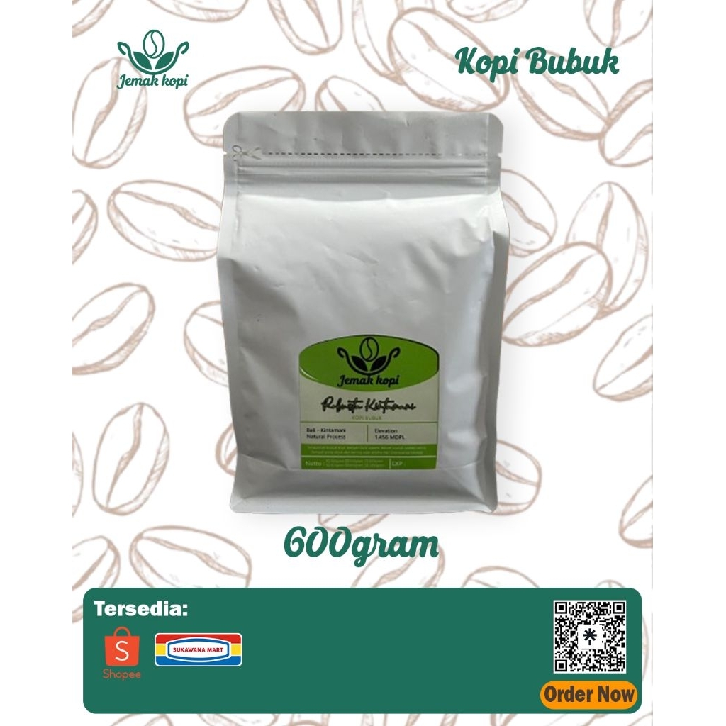 

Jemak Kopi kemasan 600gram kopi asli kintamani