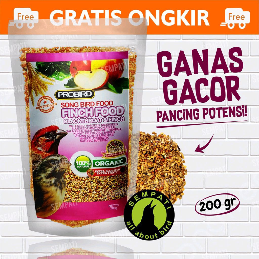 FINCH PROBIRD PAKAN BURUNG FINCH PERSATUAN SASET