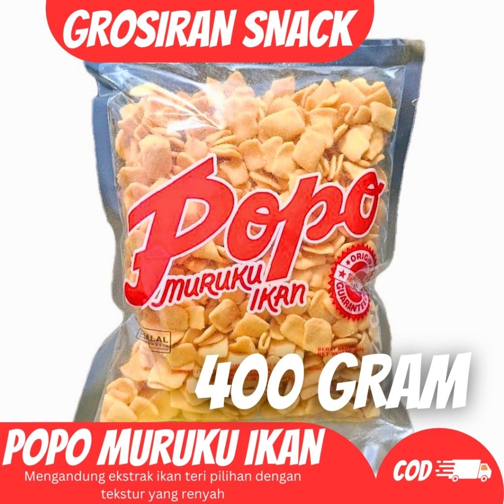 

400 GRAM Popo Muruku Ikan Snack Cemilan Ikan