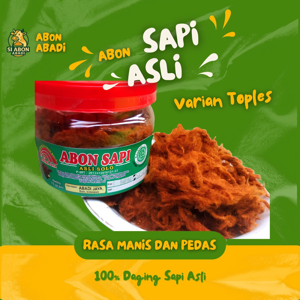 

Abon sapi asli kemasan toples 100% Original hallal