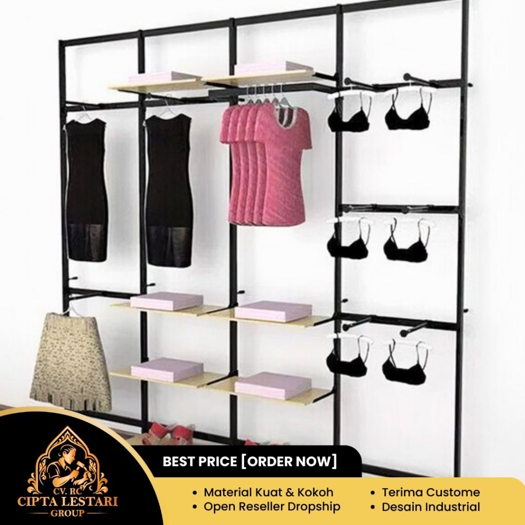 Rak Baju Jumbo Rak Baju Distro|Rak Lingerie|Rak Baju Industrial