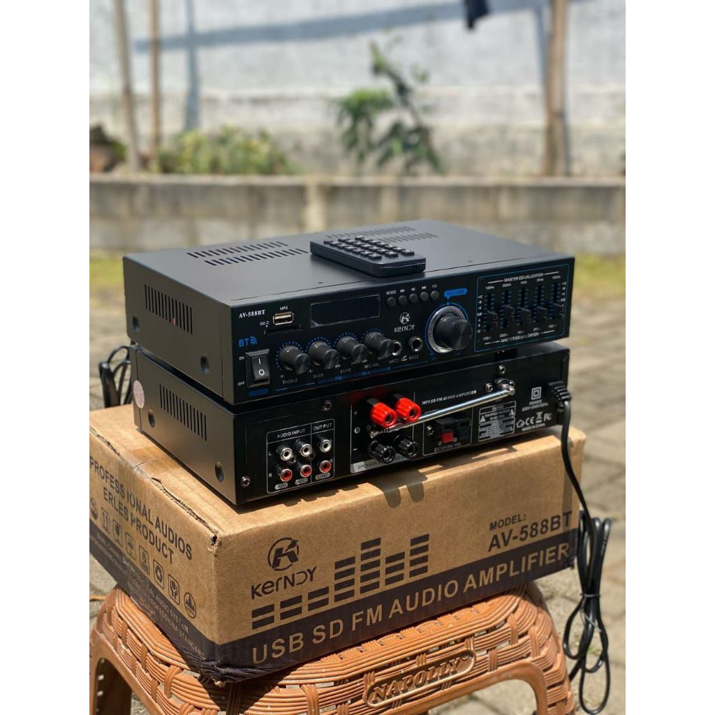 Kendy AV-588BT USB SD FM Audio Amplifier Bluetooth - Power Amplifier Karaoke & Musik