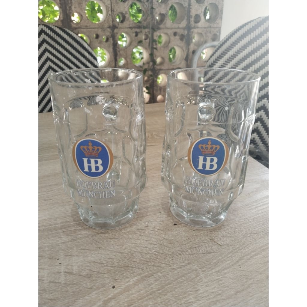 Gelas Kaca Second HB HOFBRAU MUNCHEN 1993 0,5 ltr