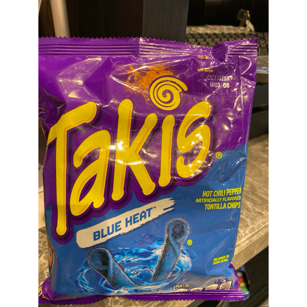 

takis blue heat hot chilli pepper 3.25oz