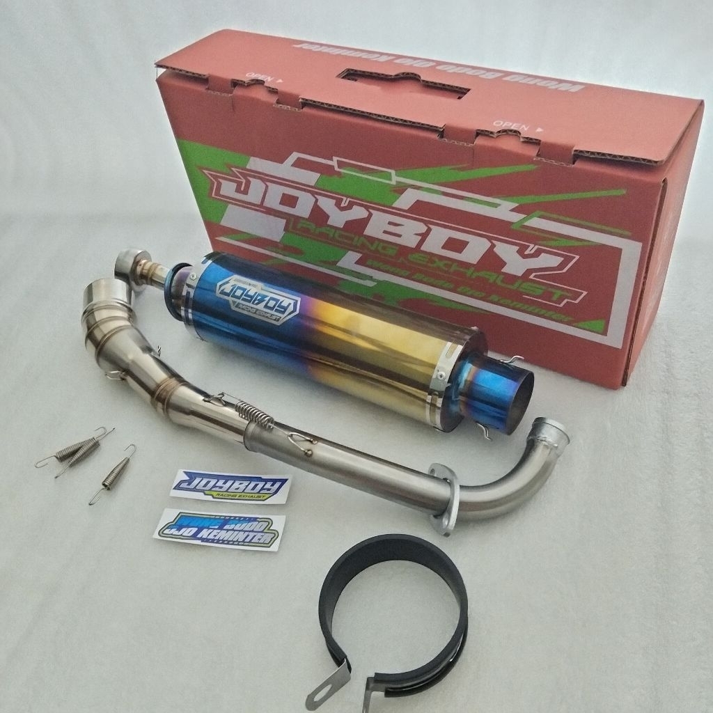 Knalpot Joyboy Racing suara bas empuk free DB killer cocok untuk motor Mio, Beat, Scoopy, Vario, NMA