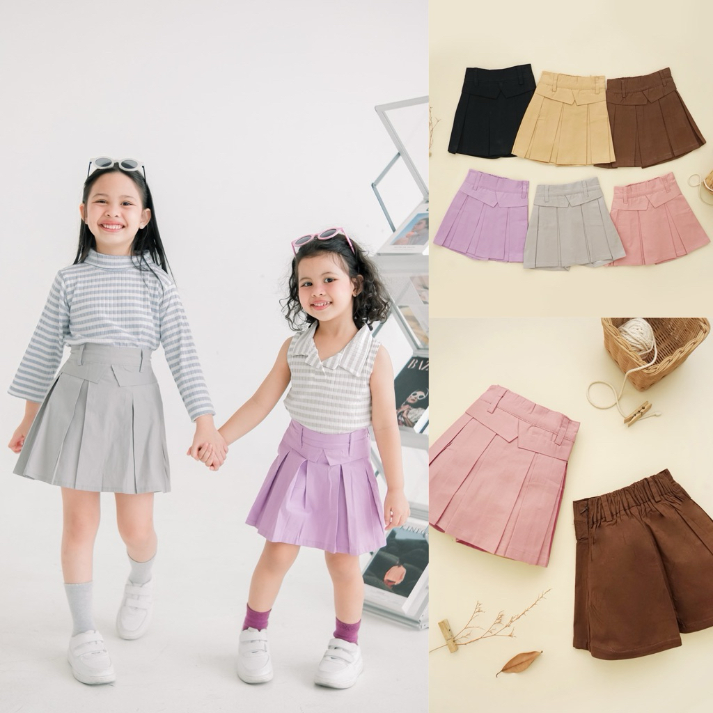 Yeona Skort Rok Celana Anak Perempuan Super Premium