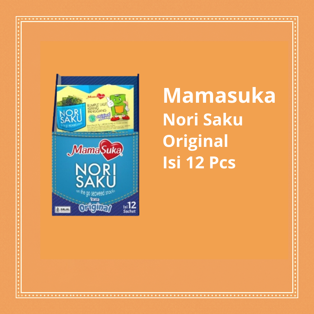 

Mamasuka Nori Saku Original Dos 12 Sachet - Rumput Laut Gurih untuk Stok Harian
