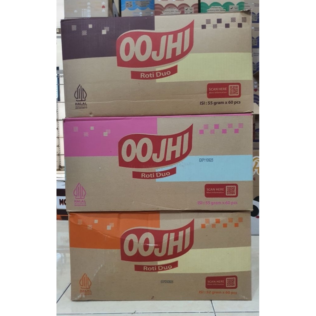 

OJJHI Roti Duo dengan isian Stoberry dan Vanilla 1 dus isi 60pcs