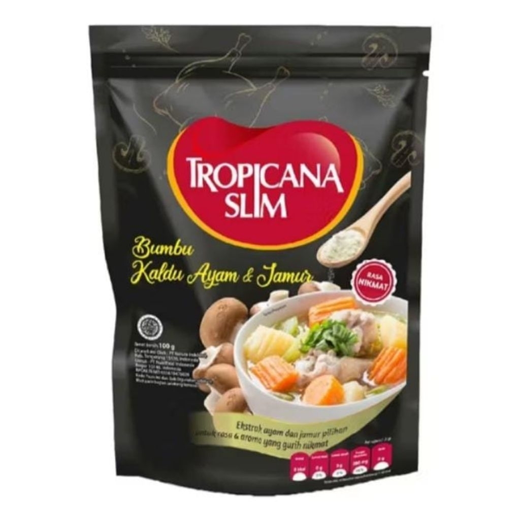 

Tropicana Slim Bumbu Kaldu Ayam Dan Jamur 100g