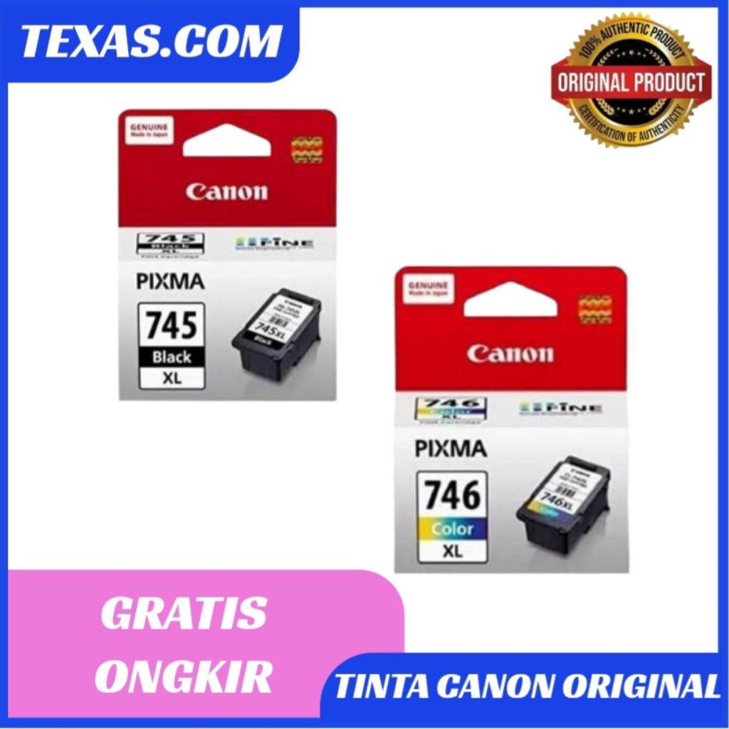 Tinta Canon Cartridge 745XL Black & 746XL Colour Original