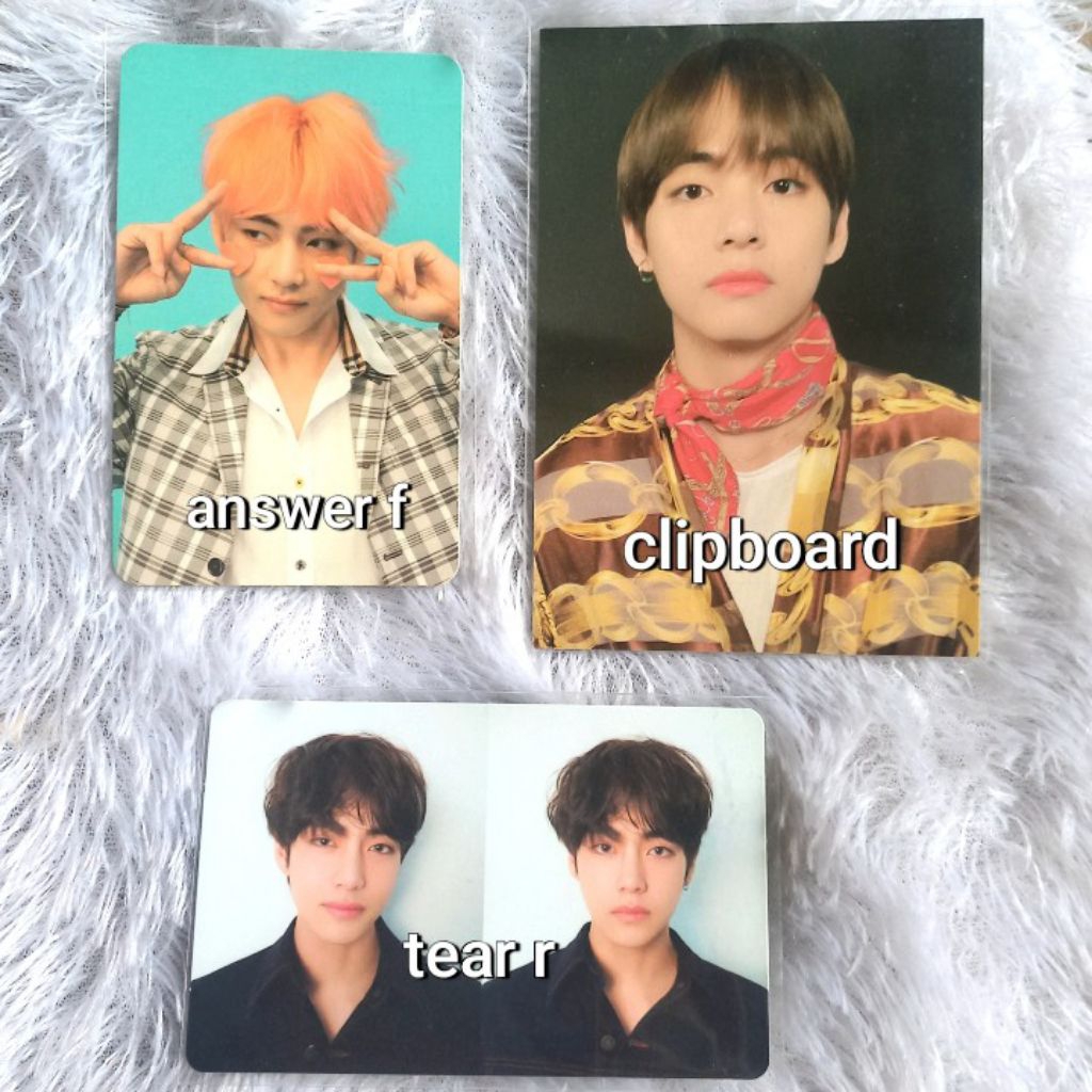 wts want to sell photocard bts taehyung v answer f tear r dilan clipboard muster yes card namjoon se